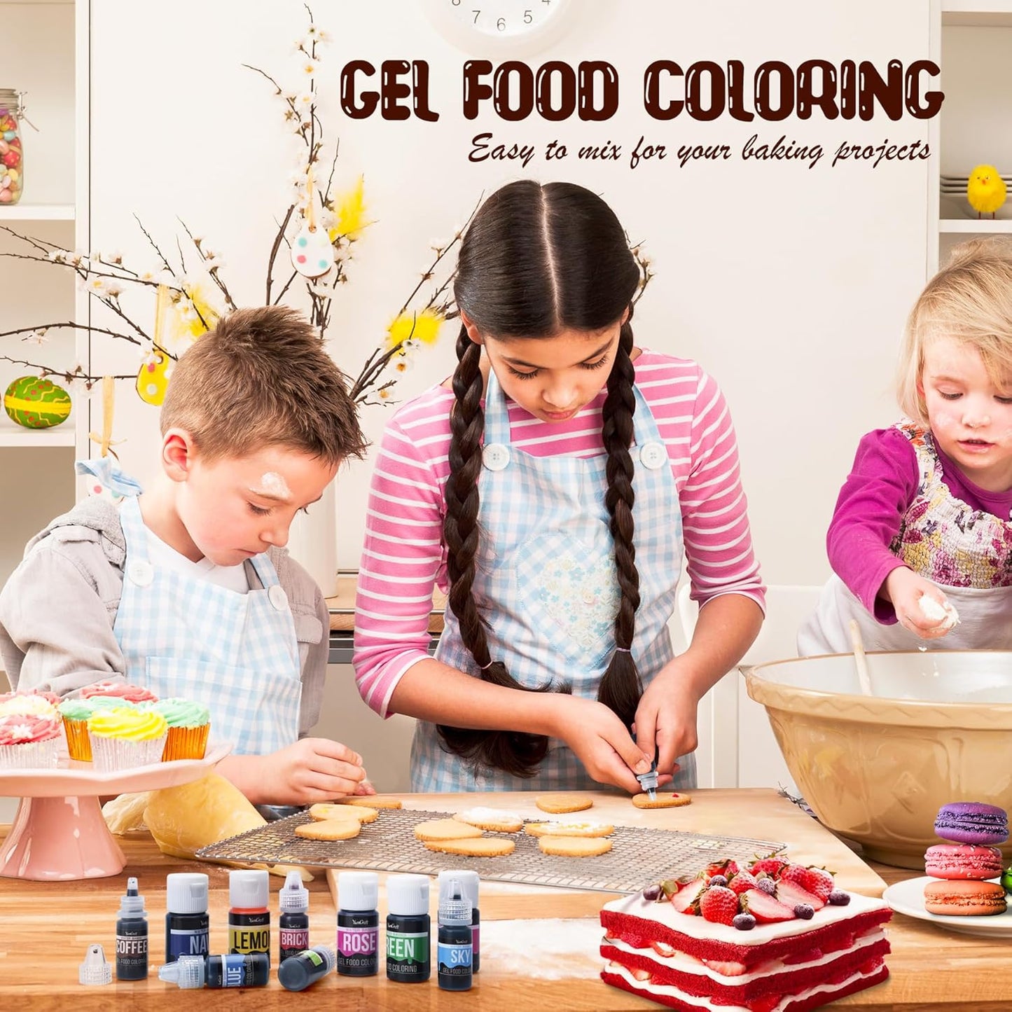 Food Coloring Gel - Vibrant Color Gel Food Coloring for Cake Decorating, Baking, Easter Egg, Icing - Tasteless Food Color Dye for Fondant, Cooking, Slime, Airbrush (Green, 5.3oz)