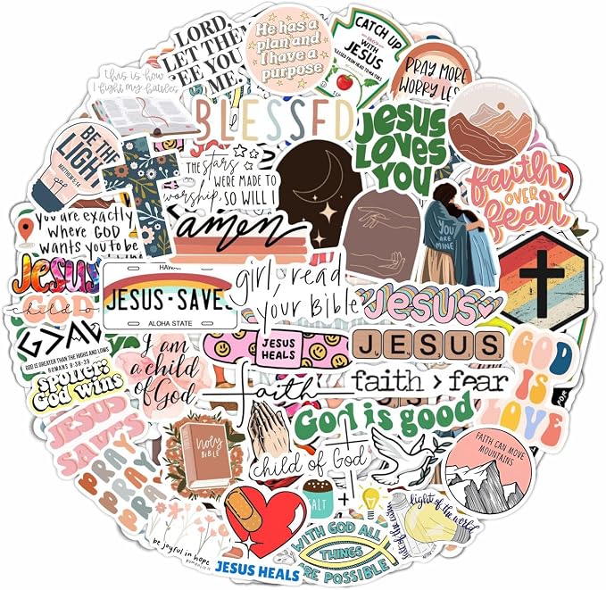 100Pcs Jesus Stickers by BulbaCraft