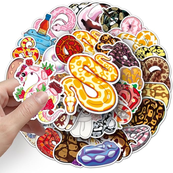 50Pcs Snake Stickers, Waterproof Vinyl Cute Reptile Stickers - Image 2