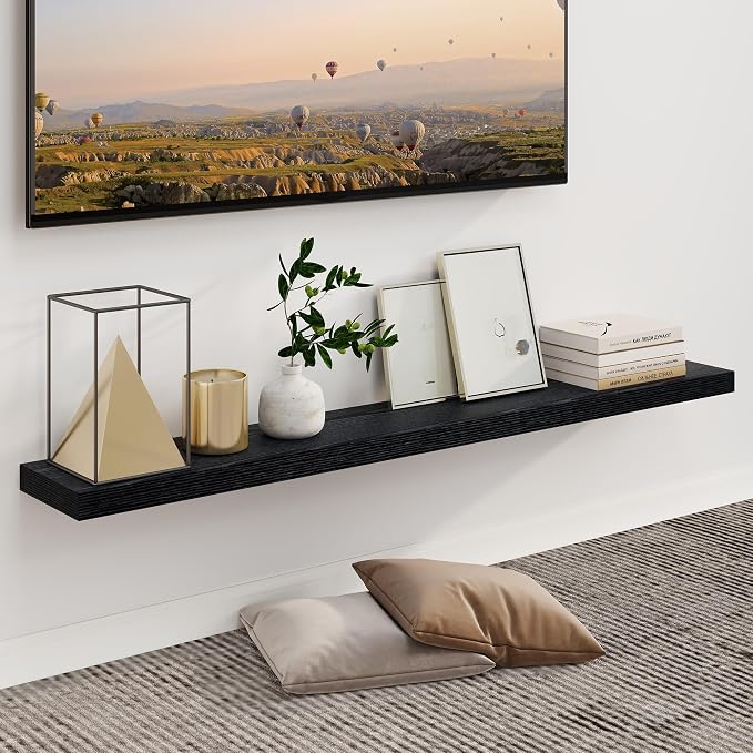 Fun Memories 55 Inch Fireplace Mantel Shelf -Long Floating Shelf, Wall Mounted - Image 7