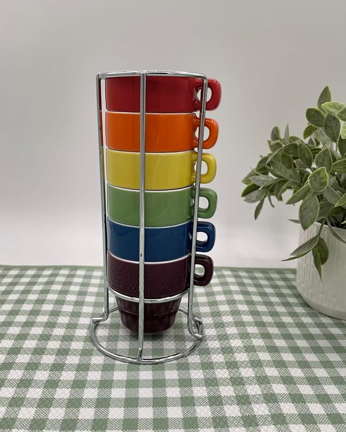 gypsy color 3 oz Espresso Stacking Mug Set - Image 2