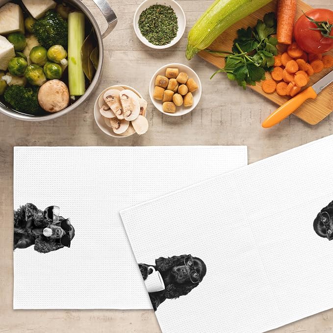 Funny Cocker Spaniel Kitchen Towels Set of 2, Funny Dog Kitchen Accessories - Image 5