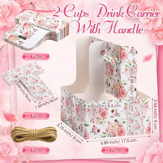 Pasimy 24 Pack 2 Cup Drink Carrier - Image 2