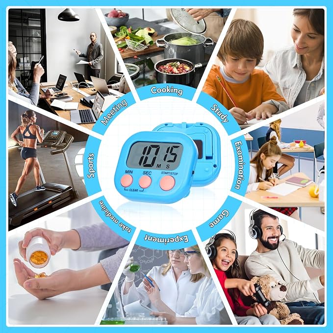 Mwellewm 24 Pcs Digital Timers for Classroom Kitchen Timers for Cooking Small - Image 7