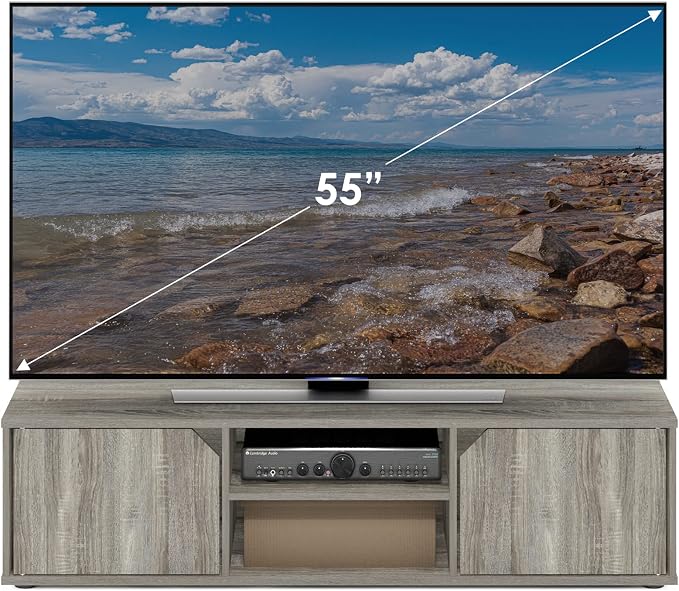 Furinno Classic Stand for TV up to 55 Inch, French Oak - Image 4