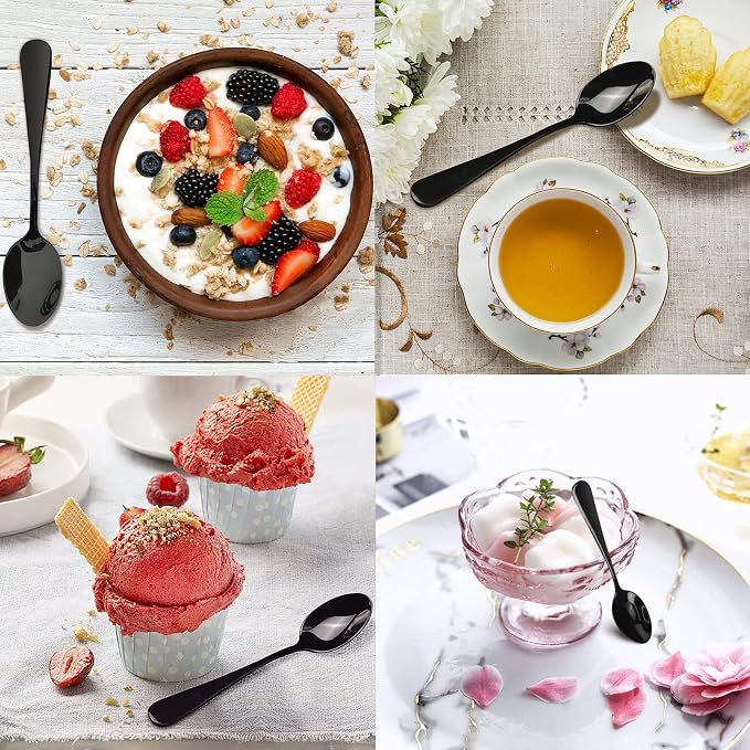 8pcs Demitasse Espresso Spoons, 4.9 Inches Stainless Steel Mini Coffee Spoon - Image 4