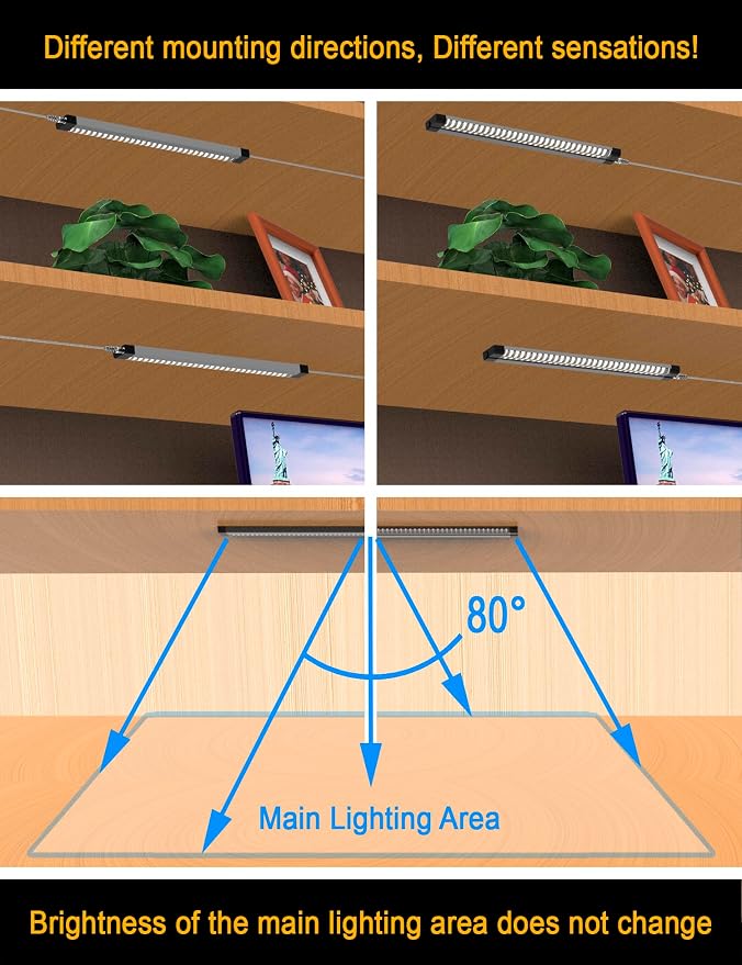 EBD Under Cabinet Lighting Plug in or Hardwired, No Messy Wires Built-in - Image 7