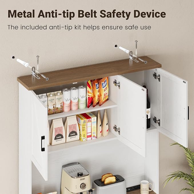 ELYKEN 71" Kitchen Pantry Cabinet - Image 8