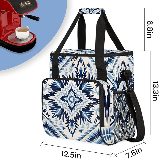 African Ethnic Coffee Maker Carring Bag, Large Insulated Storage Organizer Case - Image 2
