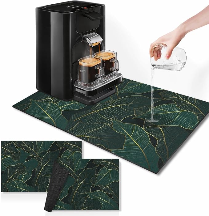 Arttown Coffee Mat for Countertop, Coffee Maker Espresso Machine Rubber Backed by Arttown