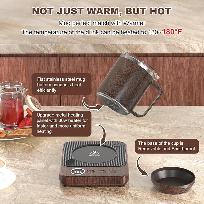 Felibeaco Coffee Mug Warmer &Mug Set - Image 2