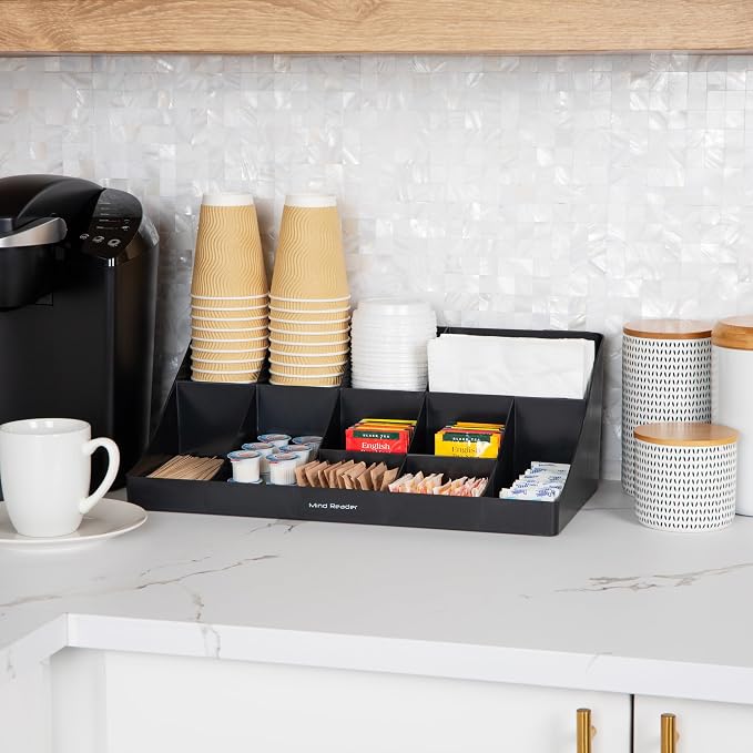 Mind Reader Cup and Condiment Station, Countertop Organizer, Coffee Bar - Image 2