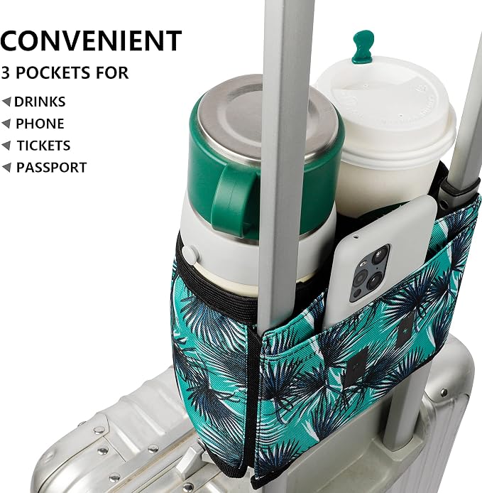 riemot Luggage Travel Cup Holder Free Hand Drink Carrier - Image 3