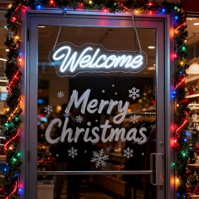 Welcome Neon Sign USB Powered Three Adjustable Brightness Lights Sign - Image 5