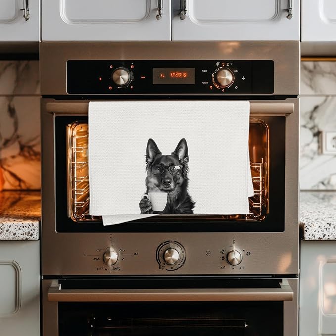 Funny German Shepherd Decor Coffee Kitchen Towels Gift, German Shepherd Dog - Image 4