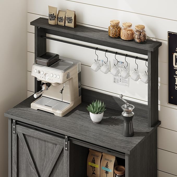 4ever2buy Farmhouse Coffee Bar Cabinet - Image 3