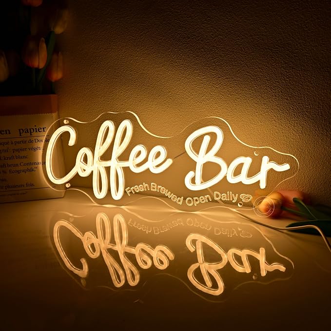 Britrio Coffee Bar Neon Sign for Home Coffee Station Kitchen Wall Decor LED - Image 6