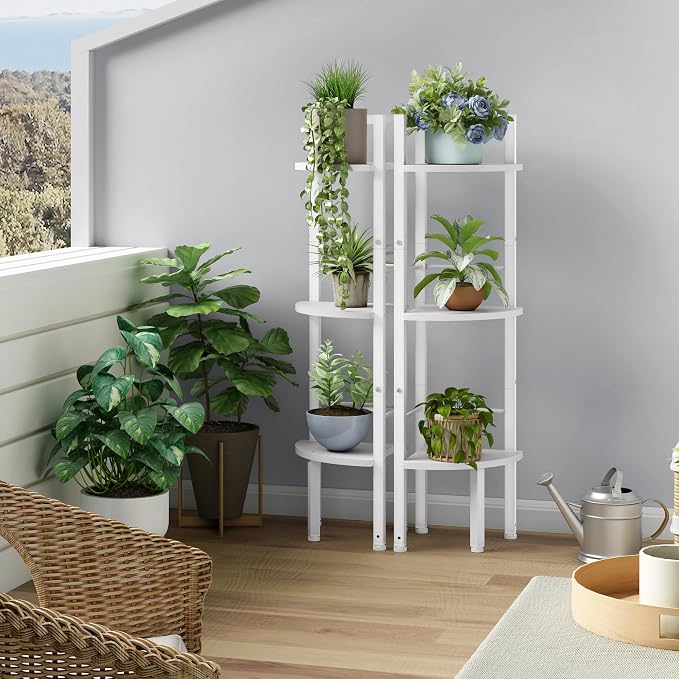 Tajsoon Small Corner Shelf Stand 3 Tier 39.6" Industrial Corner Display Shelf - Image 7