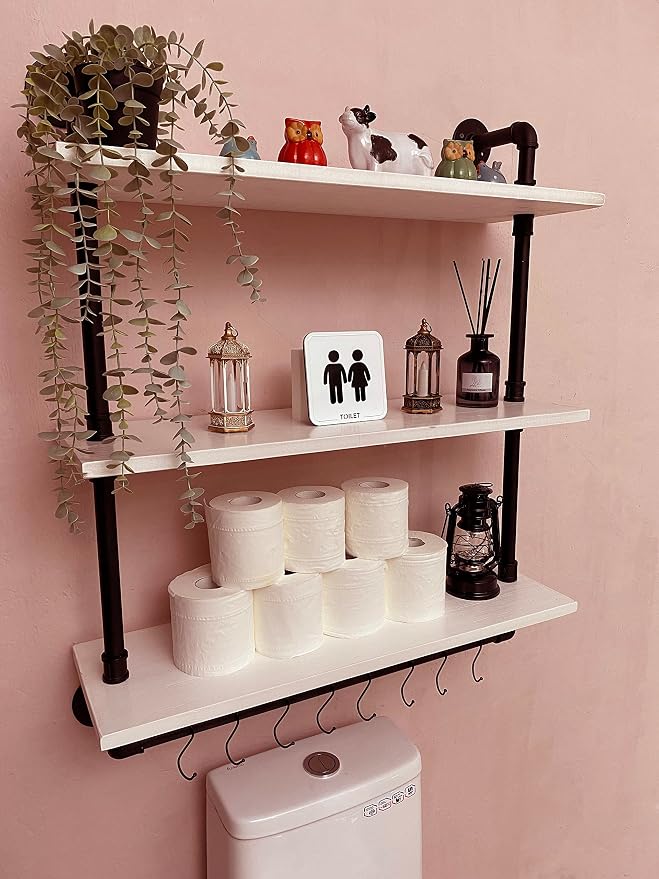 ROGMARS Industrial Pipe Shelving Floating Shelves - Image 4
