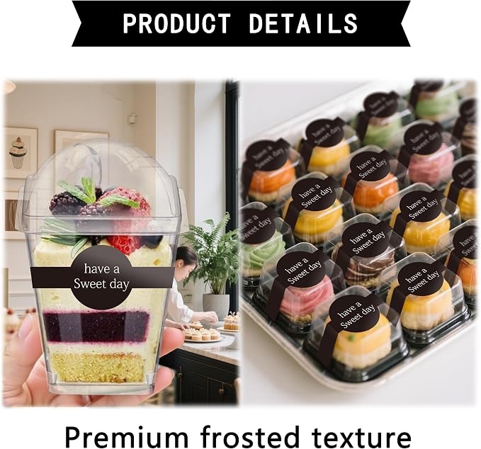 50 pcs Self-Adhesive Dessert Cup Sticker - Image 2