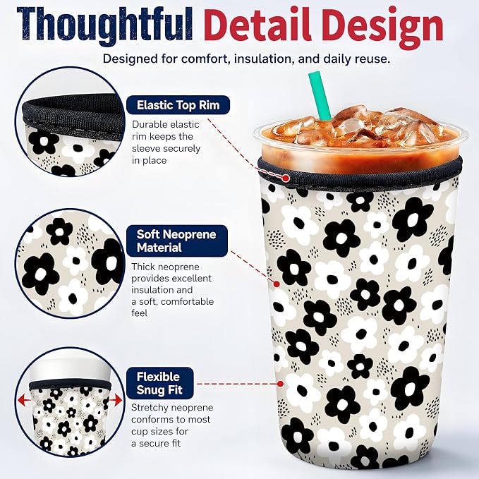 Reusable Neoprene Coffee Sleeve - Image 4