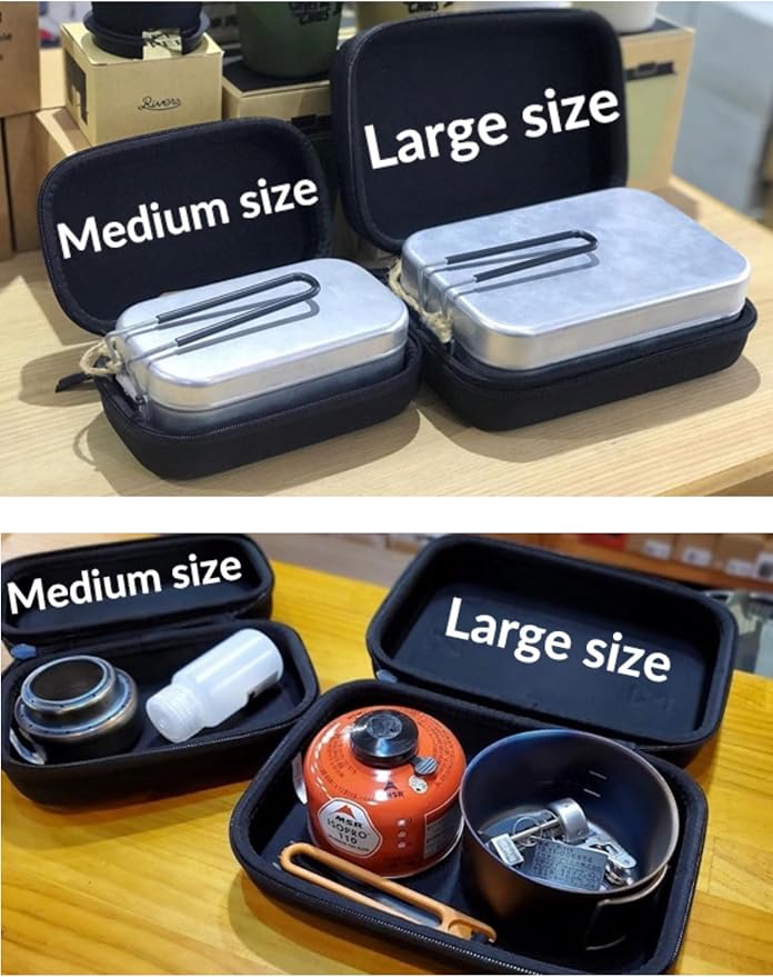 camping moon EVA Case for Regular Medium Mess Tin 7.3 x 4.5 x 3 inches Black - Image 6