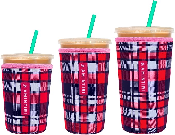 3 Pack Reusable Sleeve for Iced Coffee Cup, Coffee Neoprene Sleeve for Iced&Hot by Unknown