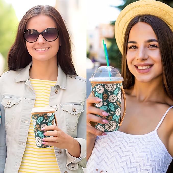 KJQJLY 3 Pack Reusable Iced Coffee Sleeves - Image 5