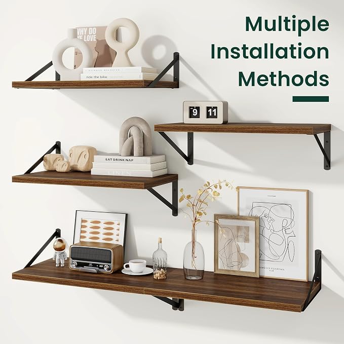 Floating Shelves 12 Inch Deep, 36W x 12D Wall Shelf Set of 2, 60 lbs Heavy Duty - Image 6