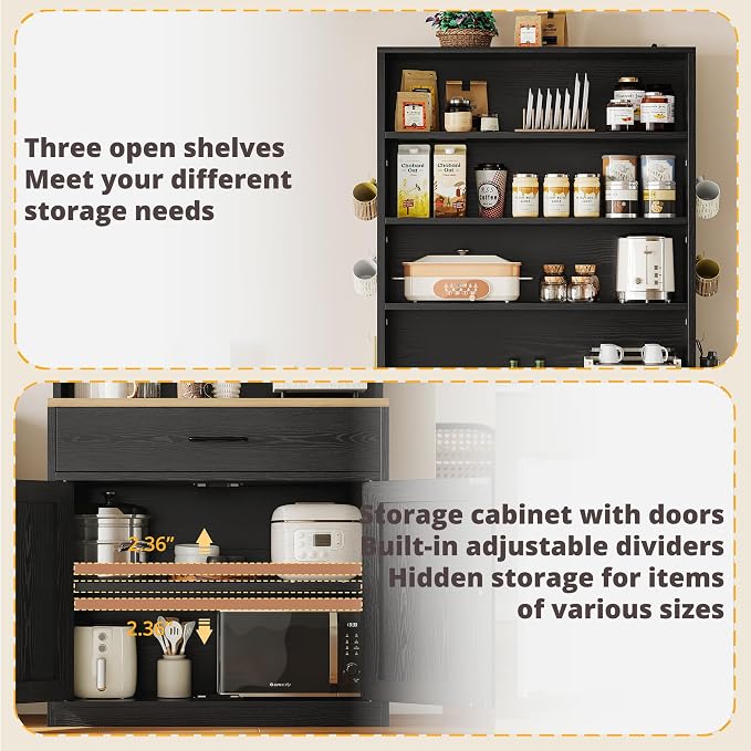 IRONCK Bakers Rack Microwave Stand - Image 7