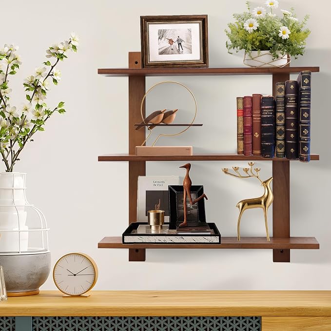 3 Tier Floating Shelves, Long Wall Shelf, Over The Toilet Shelves Bathroom - Image 2