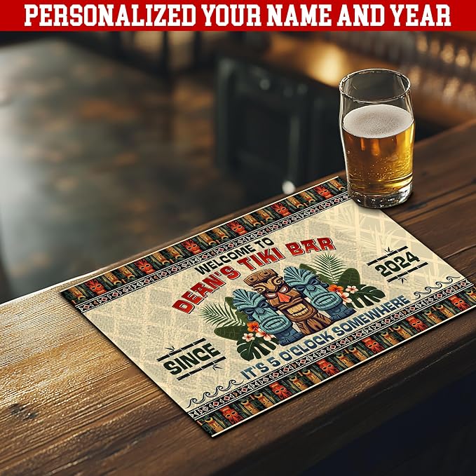THUYPT Personalized Tiki Bar Mat, Dish Drying Mat - Image 3
