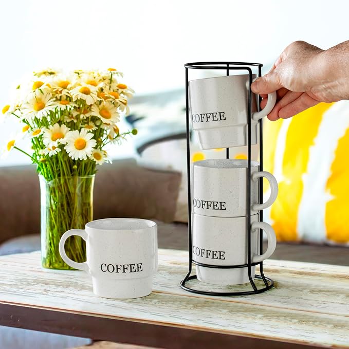 Signature Housewares Stackable Coffee Mug Tower Set - Image 5