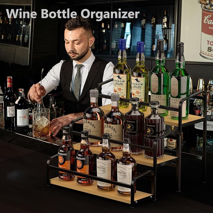 DTUQYX Coffee Syrup Organizer, 3-Tier 12 Bottles Capacity Coffee Syrup Rack - Image 7