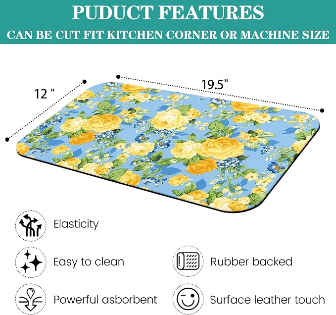 Fashion Flowers Coffee Mat - Image 2