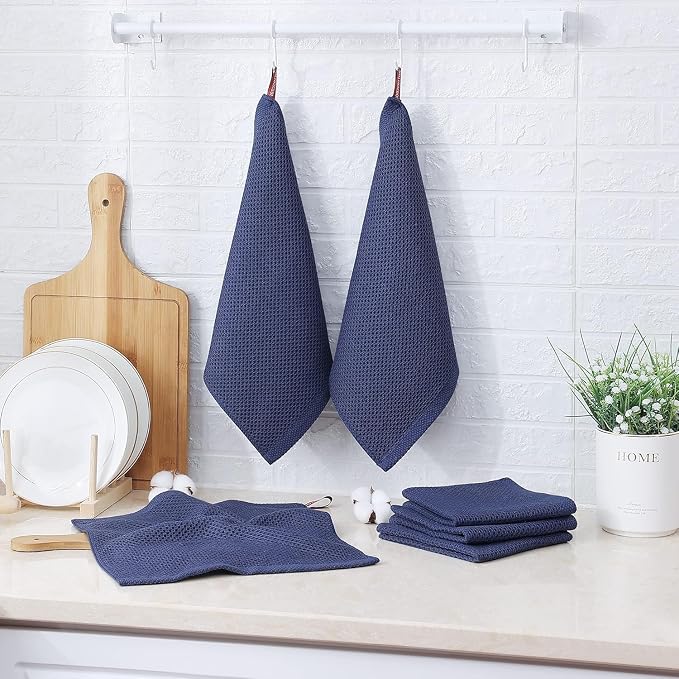 100% Cotton Waffle Weave Kitchen Towels, 6 Pack Dish Cloths - Image 6