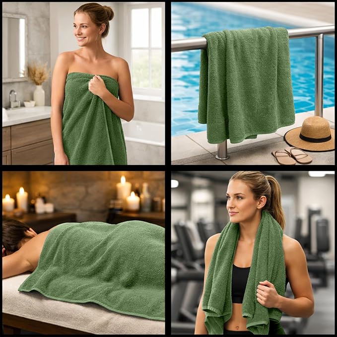 RIVERSIDE Pack of 8 Towels Set, 2 Large Bath, 2 Hand, 4 Face Washcloths - Image 5