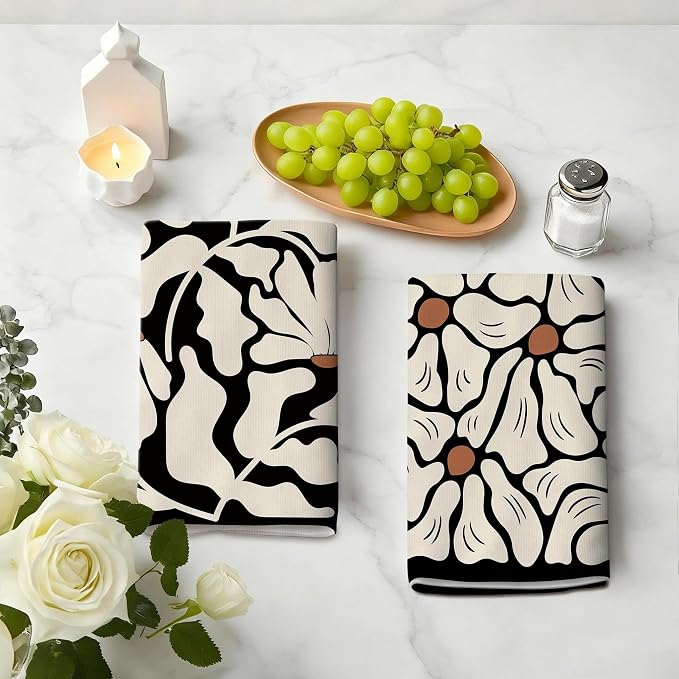 Boho Floral Kitchen Towels Decorative Set of 4, Housewarming Gifts - Image 5