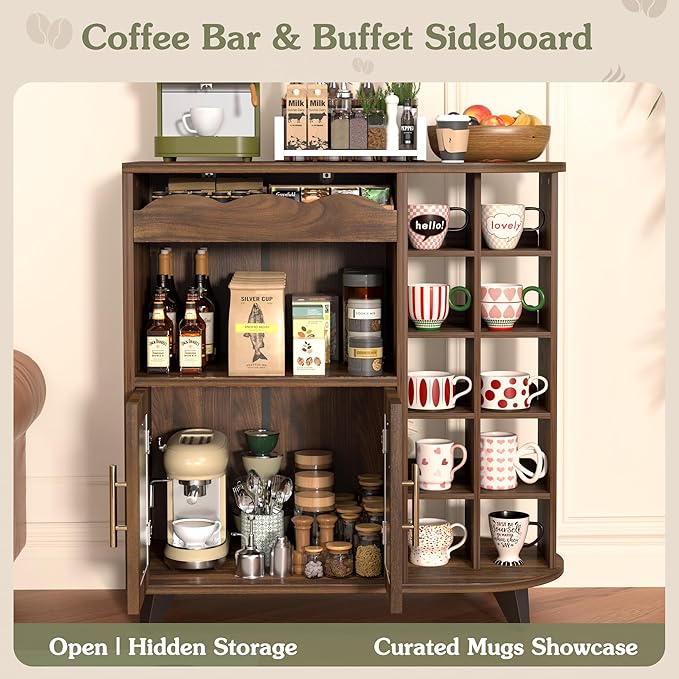 VINAEMO Coffee Bar Cabinet - Image 4