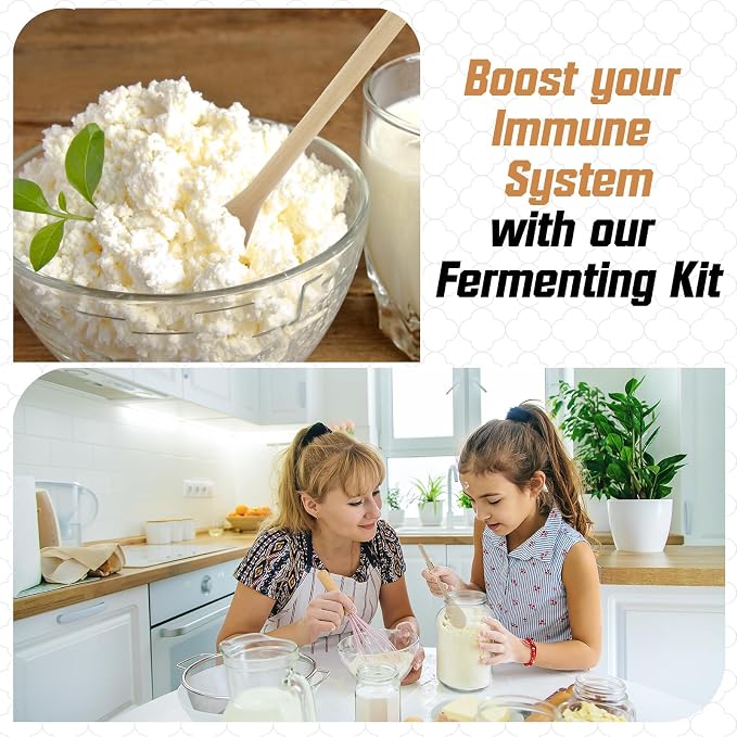 Honeydak 8 Pcs Complete Kefir Starter Kit Kombucha Fermenter Kit Gallon 128oz - Image 5