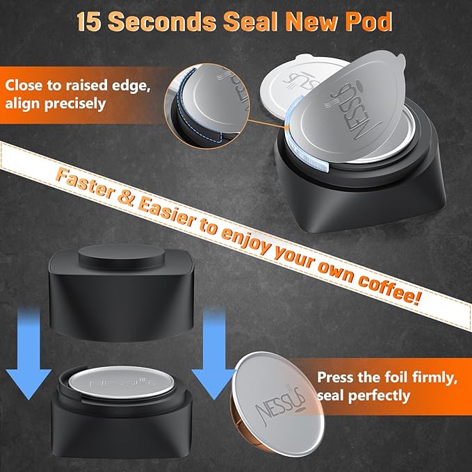 NESSUS Refill Kit for Reusable Nespresso Vertuo Pods, Lid Quick Opener for - Image 4
