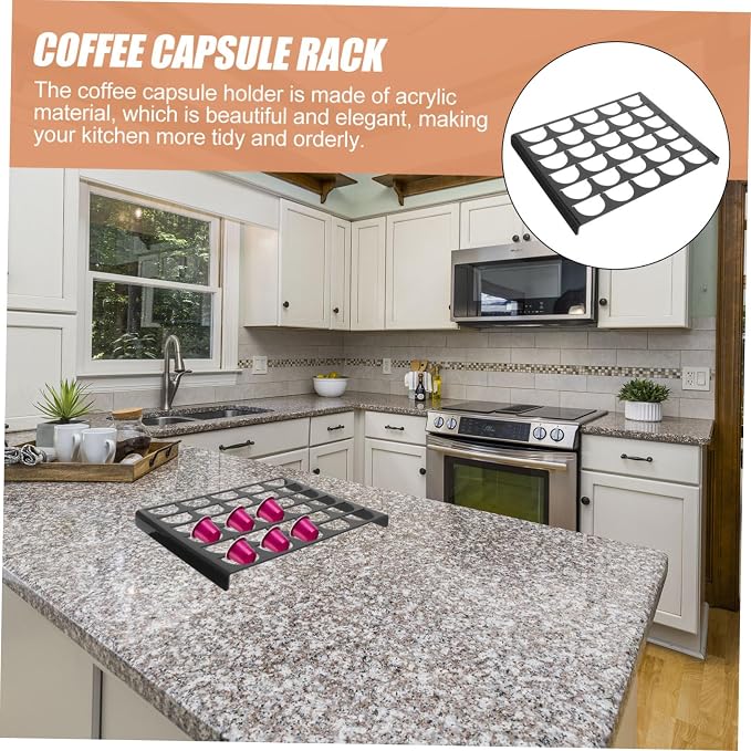 Lurrose Acrylic Coffee Capsule Holder Rack Organizer - Image 6