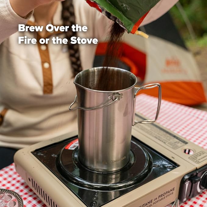 Coghlan's Stainless Steel French Press Coffee Maker – 4-Cup, Campfire & - Image 3