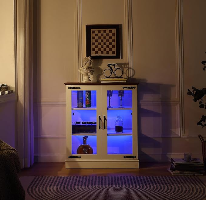 FOREST GRAVITY 31.5'' Small Display Buffet Cabinet - Image 4
