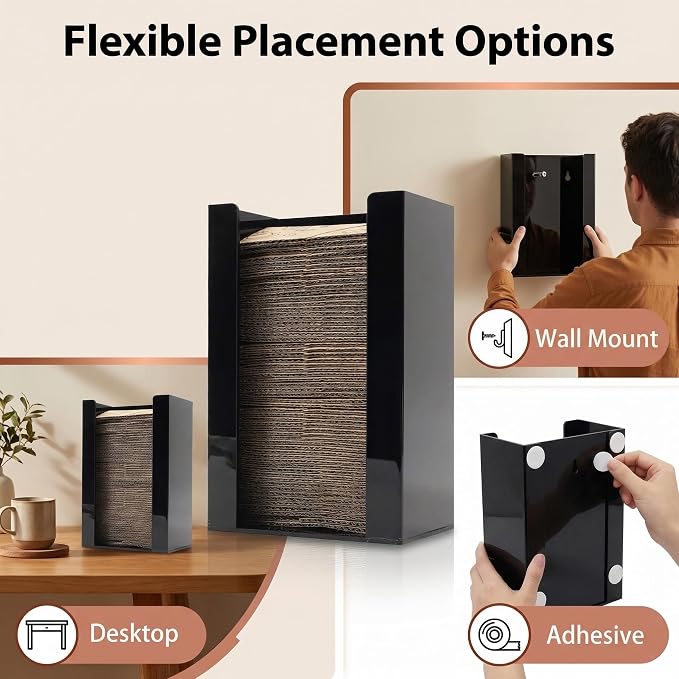 UCUDI Coffee Cup Sleeve Holder Dispenser Wall Mount or Countertop Hot Collar - Image 5