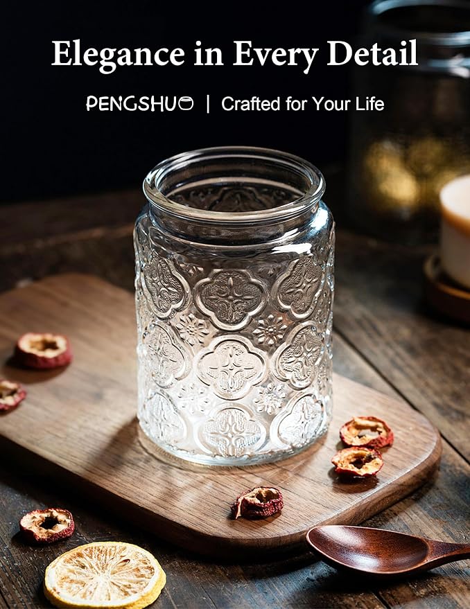 Vintage Glass Jar with Wood Lid - Image 5