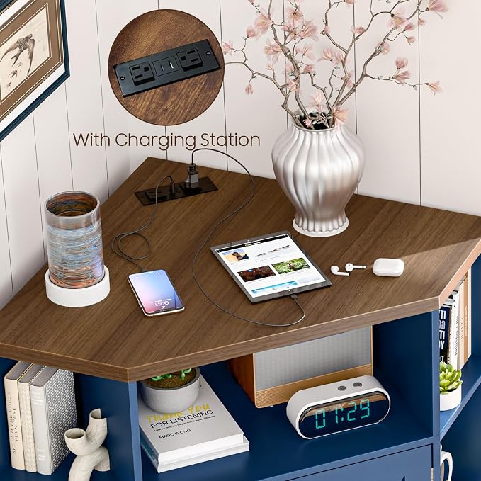 Vabches Corner Cabinet, Corner Storage Shelf - Image 3