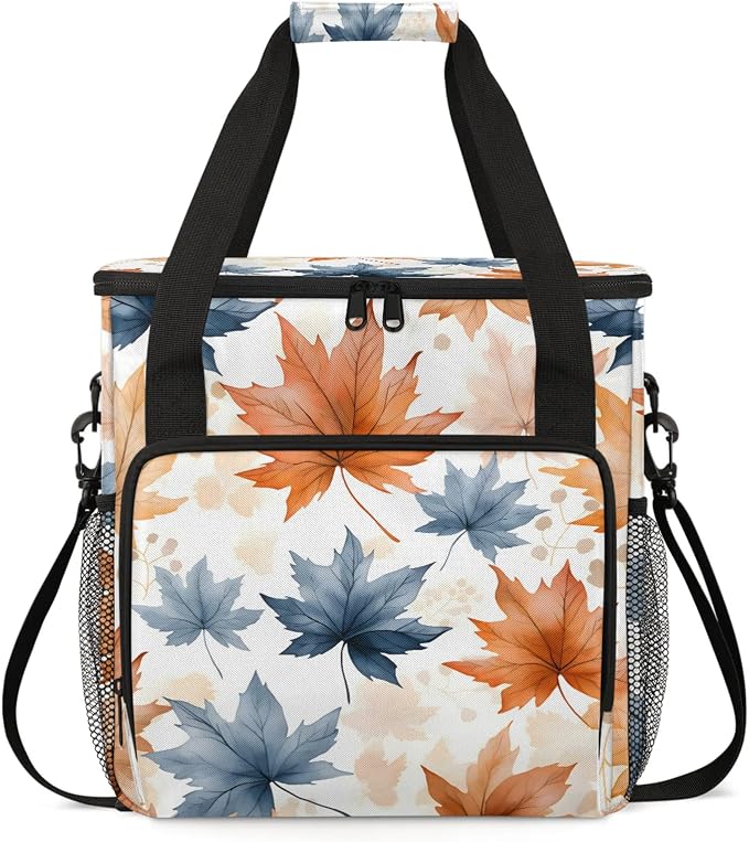 Fall Maple Leaf Coffee Maker Carring Bag, Large Insulated Storage Organizer by Home