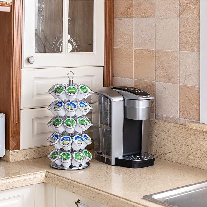 K cup Holder Storage Coffee Capsules Pod Holder Carousel 5 Tier Compatible - Image 4