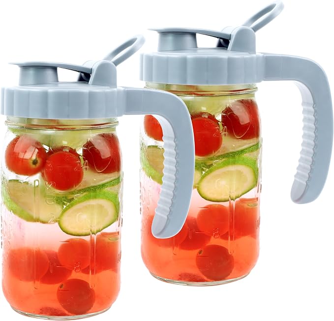 Mason Jar Pitcher 32 OZ Glass Pitcher by MBSRITY